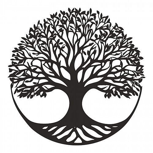 Διακοσμητικό τοίχου Lifeto pakooworld μαύρο μεταλλικό Φ80x0,15εκ