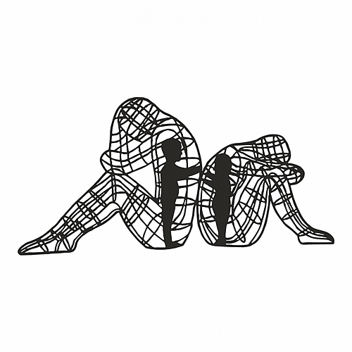 Διακοσμητικό τοίχου Innero pakooworld μαύρο μεταλλικό 50x0,15x25εκ