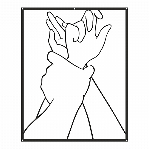 Διακοσμητικό τοίχου Handia pakooworld μαύρο μεταλλικό 40x0,15x50εκ