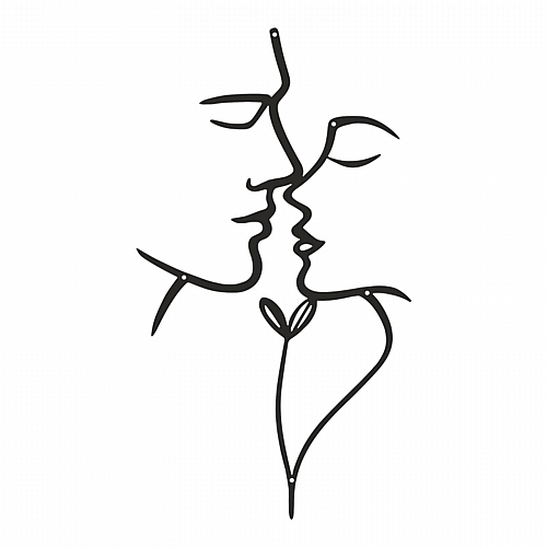 Διακοσμητικό τοίχου Lovia pakooworld μαύρο μεταλλικό 28x0,15x50εκ