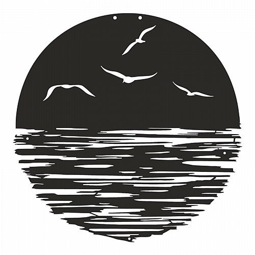 Διακοσμητικό τοίχου Seline pakooworld μαύρο μεταλλικό Φ40x0,15εκ