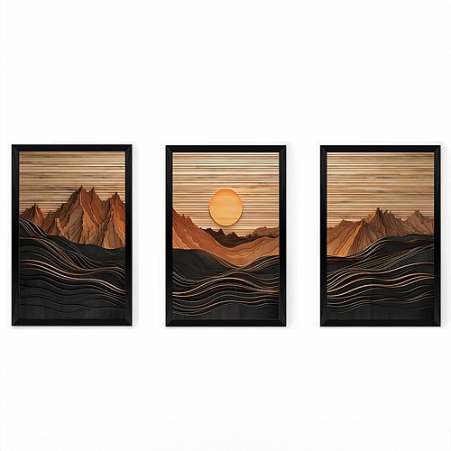 Πίνακας Peaky pakoworld τρίπτυχος με ψηφιακή εκτύπωση και πλαίσιο 33x0.3x48εκ