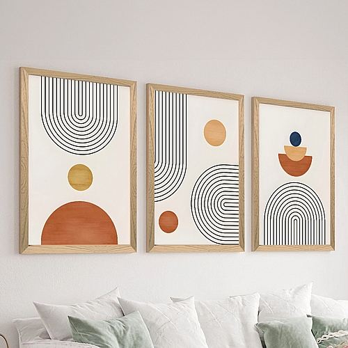 Πίνακας Temora pakoworld τρίπτυχος με ψηφιακή εκτύπωση και πλαίσιο 33x0.3x48εκ