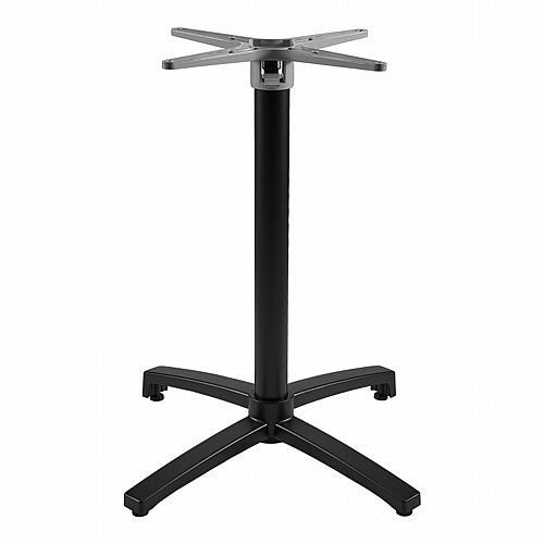 Βάση τραπεζιού Levo pakoworld πτυσσόμενη μεταλλική σε μαύρη απόχρωση 69x69x73εκ