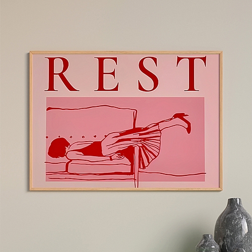 Πίνακας Restika pakoworld με ψηφιακή εκτύπωση και πλαίσιο 48x1.5x33εκ