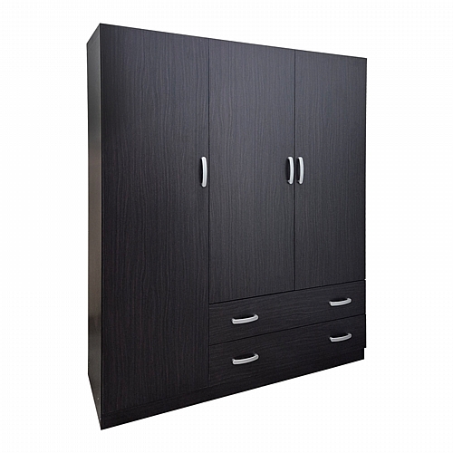 Ντουλάπα τρίφυλλη με 2 συρτάρια Alvia pakoworld wenge150x51x180εκ Ντουλάπα τρίφυλλη με 2 συρτάρια Alvia pakoworld wenge150x51x180εκ