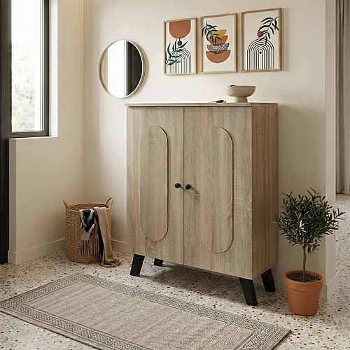 Παπουτσοθήκη-ντουλάπι Cathi pakoworld sonoma 80x34x95εκ Παπουτσοθήκη-ντουλάπι Cathi pakoworld sonoma 80x34x95εκ