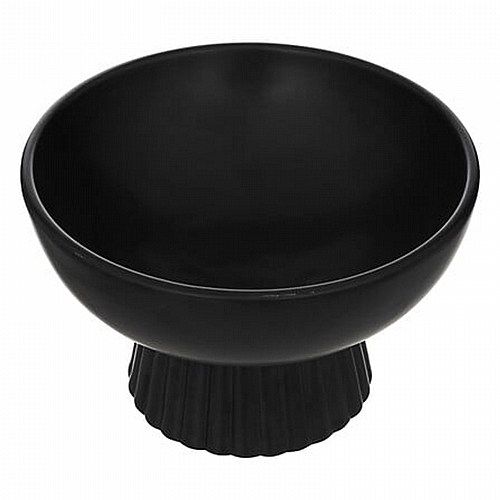 Διακοσμητικό μπωλ Lorvion pakoworld κεραμικό μαύρο Φ22x14εκ