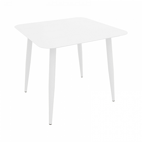 Τραπέζι Vista pakoworld αλουμίνιο σε λευκή απόχρωση 80x80x72εκ