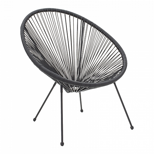 Πολυθρόνα Acapulco pakoworld μεταλλο-pe rattan σε μαύρη απόχρωση 68.5x74.5x84εκ Πολυθρόνα Acapulco pakoworld μεταλλο-pe rattan σε μαύρη απόχρωση 68.5x74.5x84εκ