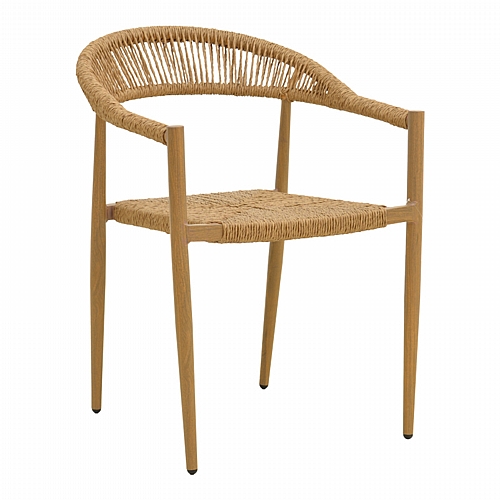 Πολυθρόνα Rayana pakoworld στοιβαζόμενη αλουμίνιο - pe rattan σε φυσική απόχρωση 56x61,5x77,5εκ Πολυθρόνα Rayana pakoworld στοιβαζόμενη αλουμίνιο - pe rattan σε φυσική απόχρωση 56x61,5x77,5εκ