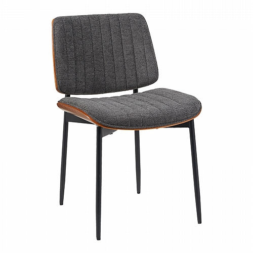 Καρέκλα Kathy pakoworld ξύλο σε καρυδί με γκρι ύφασμα 51x58x81εκ Καρέκλα Kathy pakoworld ξύλο σε καρυδί με γκρι ύφασμα 51x58x81εκ