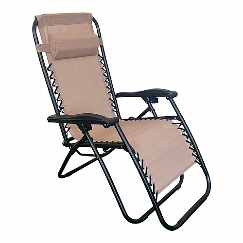 Πολυθρόνα relax πτυσσόμενη Mirka pakoworld μόκα textilene με μαύρο μέταλλο 65x165x110εκ Πολυθρόνα relax πτυσσόμενη Mirka pakoworld μόκα textilene με μαύρο μέταλλο 65x165x110εκ