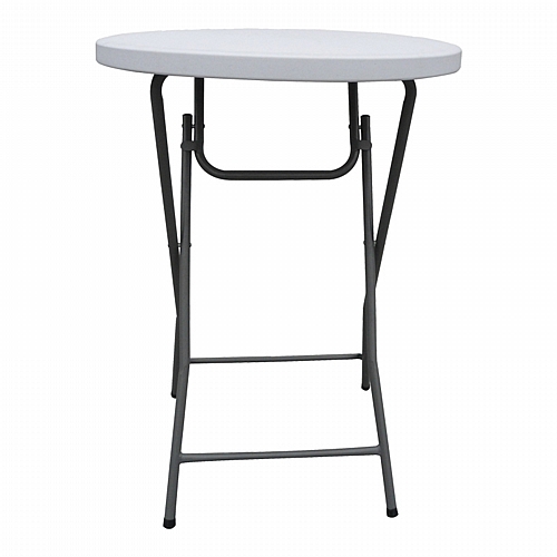 Τραπέζι μπαρ catering Event pakoworld πτυσσόμενο λευκό Φ81x110εκ