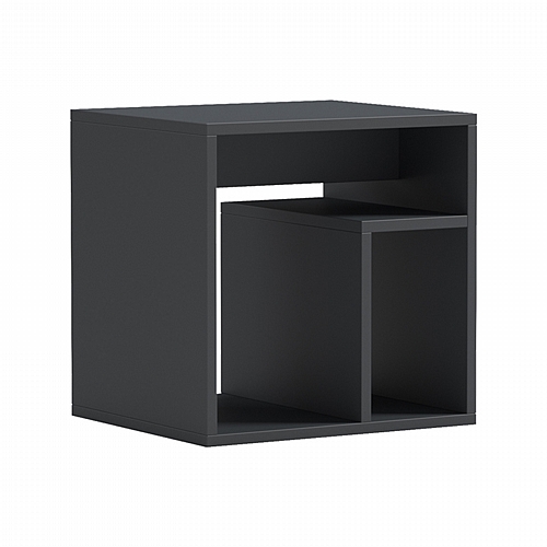 Βοηθητικό τραπέζι Doublo pakoworld ανθρακί 40x35x40εκ