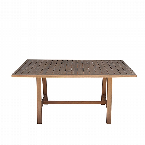 Τραπέζι Malibu pakoworld μασίφ ξύλο ακακίας σε φυσική απόχρωση 180x90x75εκ