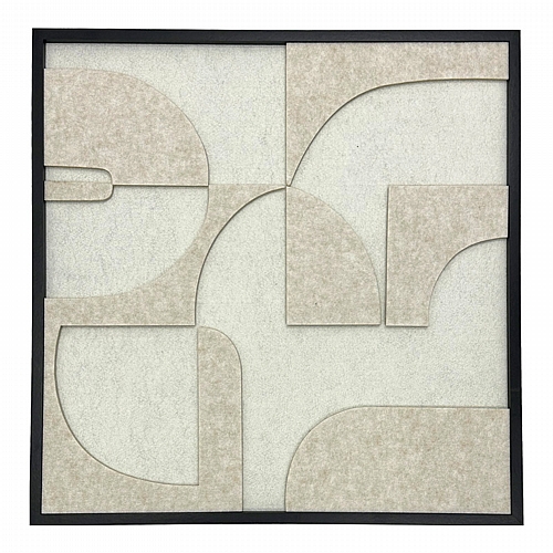 Πίνακας με πλαίσιο Jeire pakoworld λευκό 62x2.5x62εκ