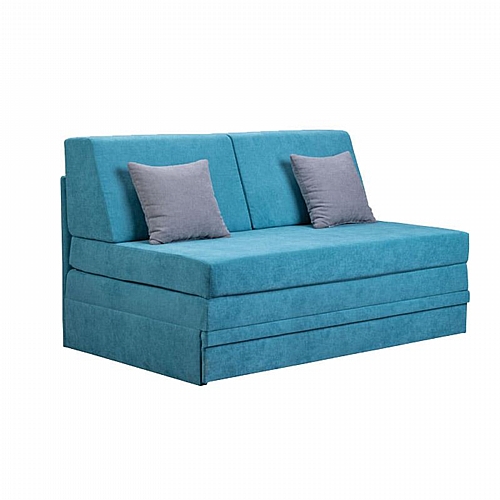 ΔΙΘΕΣΙΟΣ ΚΑΝΑΠΕΣ-ΚΡΕΒΑΤΙ Fantastico XXL ΜΠΛΕ ΜΕ ΓΚΡΙ ΜΑΞΙΛΑΡΙΑ 140x97x85εκ