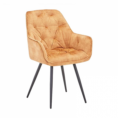 ΠΟΛΥΘΡΟΝΑ Fylliana FL016 TERRACOTA ΒΕΛΟΥΔΟ ΥΦΑΣΜΑ ΜΕ ΜΕΤΑΛΛΙΚΑ ΠΟΔΙΑ 59x58x88εκ