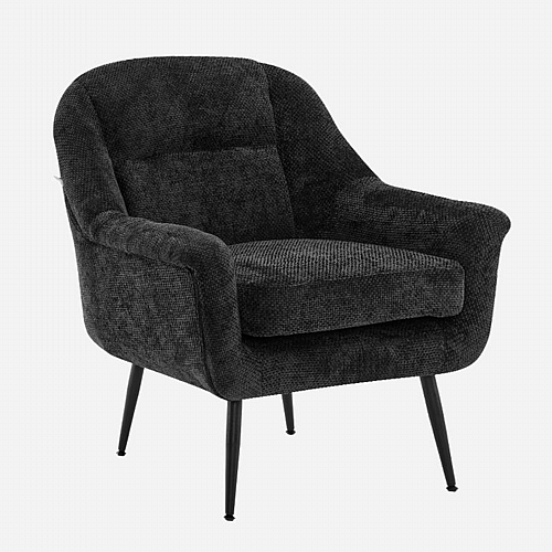 ΠΟΛΥΘΡΟΝΑ Fylliana FL801 ΜΑΥΡΟ ΥΦΑΣΜΑ ΜΕ ΜΕΤΑΛΛΙΚΑ ΠΟΔΙΑ 76x77x89εκ