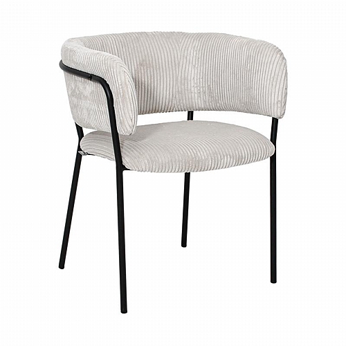 ΠΟΛΥΘΡΟΝΑ Fylliana FL3042 ΜΠΕΖ ΥΦΑΣΜΑ ΜΕ ΜΕΤΑΛΛΙΚΑ ΠΟΔΙΑ 59x57x75εκ