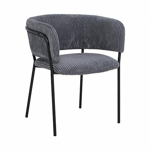 ΠΟΛΥΘΡΟΝΑ Fylliana FL3042 ΓΚΡΙ ΥΦΑΣΜΑ ΜΕ ΜΕΤΑΛΛΙΚΑ ΠΟΔΙΑ 59x57x75εκ