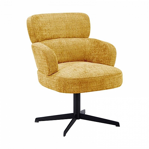 ΠΕΡΙΣΤΡΕΦΟΜΕΝΗ ΠΟΛΥΘΡΟΝΑ Fylliana FL096 ΜΟΥΣΤΑΡΔΙ ΥΦΑΣΜΑ ΜΕ ΜΑΥΡΗ ΜΕΤΑΛΛΙΚΗ ΒΑΣΗ 70x74x89εκ