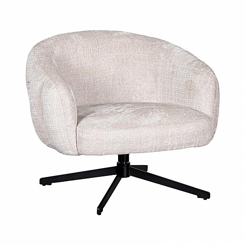 ΠΕΡΙΣΤΡΕΦΟΜΕΝΗ ΠΟΛΥΘΡΟΝΑ Fylliana Malena ΚΡΕΜ ΥΦΑΣΜΑ 73x84x68εκ