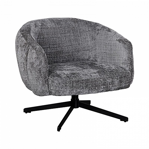 ΠΕΡΙΣΤΡΕΦΟΜΕΝΗ ΠΟΛΥΘΡΟΝΑ Fylliana Malena ΑΝΟΙΧΤΟ ΓΚΡΙ ΥΦΑΣΜΑ 73x84x68εκ