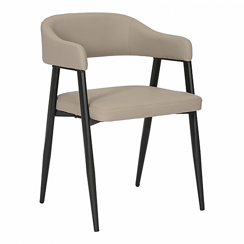 Πολυθρόνα Sezan pakoworld pu σε γκρι-μπεζ απόχρωση 56x55x78εκ