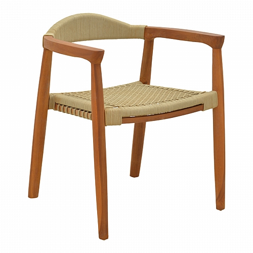 Πολυθρόνα Ganny pakoworld teak ξύλο και pe σχοινί σε φυσική απόχρωση 61x58x71εκ Πολυθρόνα Ganny pakoworld teak ξύλο και pe σχοινί σε φυσική απόχρωση 61x58x71εκ