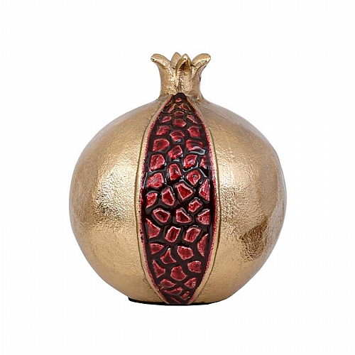 ΜΕΤΑΛΛΙΚΟ ΔΙΑΚΟΣΜΗΤΙΚΟ ΡΟΔΙ Fylliana Pomegranate ΧΡΥΣΟ-ΚΟΚΚΙΝΟ ΧΡΩΜΑ 12x13εκ