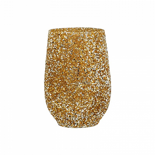 ΓΥΑΛΙΝΟ ΕΠΙΤΡΑΠΕΖΙΟ ΒΑΖΟ Fylliana Mosaic ΧΡΥΣΟ ΧΡΩΜΑ 18x25εκ