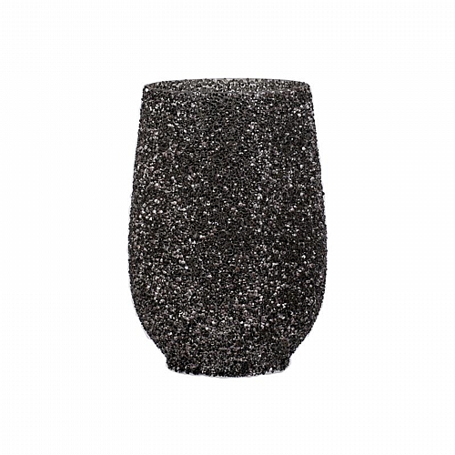 ΓΥΑΛΙΝΟ ΕΠΙΤΡΑΠΕΖΙΟ ΒΑΖΟ Fylliana Mosaic ΓΚΡΙ ΧΡΩΜΑ 18x25εκ