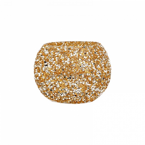 ΓΥΑΛΙΝΟ ΕΠΙΤΡΑΠΕΖΙΟ ΚΗΡΟΠΗΓΙΟ ΡΕΣΩ Fylliana Mosaic ΧΡΥΣΟ ΧΡΩΜΑ 13x10εκ