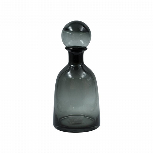 ΓΥΑΛΙΝΗ ΔΙΑΚΟΣΜΗΤΙΚΗ ΚΑΡΑΦΑ Fylliana FL1533 ΗΜΙΔΙΑΦΑΝΟ ΓΚΡΙ ΧΡΩΜΑ 15x30εκ