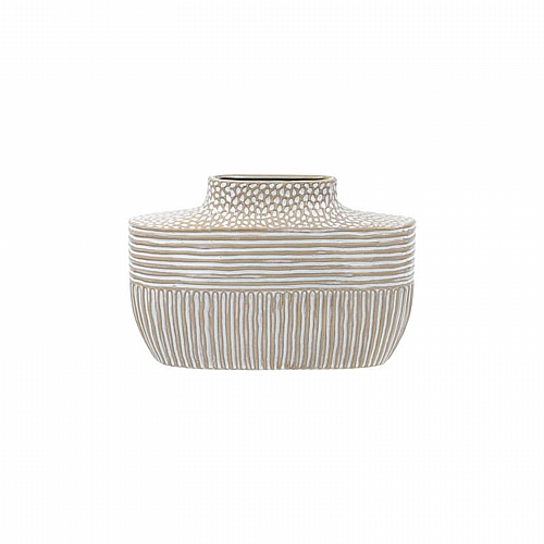 ΚΕΡΑΜΙΚΟ BAZO Fylliana FL23765 ΜΠΕΖ-ΛΕΥΚΟ ΧΡΩΜΑ 23x11x15εκ ΚΕΡΑΜΙΚΟ BAZO Fylliana FL23765 ΜΠΕΖ-ΛΕΥΚΟ ΧΡΩΜΑ 23x11x15εκ