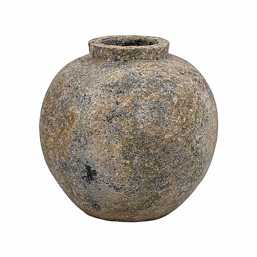 ΚΕΡΑΜΙΚΟ ΒΑΖΟ FYLLIANA FL3115 ΧΡΩΜΑ ΓΚΡΙ - ΒΕΡΑΜΑΝ - ΚΑΦΕ 29x30εκ