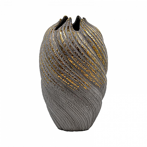 ΚΕΡΑΜΙΚΟ ΒΑΖΟ Fylliana FL3229 ΓΚΡΙ-ΧΡΥΣΟ ΧΡΩΜΑ 21x35εκ ΚΕΡΑΜΙΚΟ ΒΑΖΟ Fylliana FL3229 ΓΚΡΙ-ΧΡΥΣΟ ΧΡΩΜΑ 21x35εκ