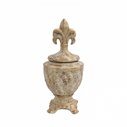 ΚΕΡΑΜΙΚΟ ΒΑΖΟ Fylliana FL663 ΑΝΤΙΚΕ ΑΣΗΜΙ ΧΡΩΜΑ 17x17x39εκ