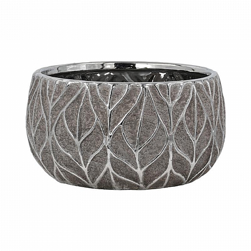 ΚΕΡΑΜΙΚΗ ΚΟΥΠ Fylliana FL126045 ΑΣΗΜΙ-ΚΑΦΕ 18x10εκ