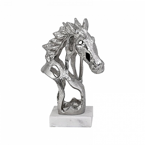 ΕΠΙΤΡΑΠΕΖΙΑ ΔΙΑΚΟΣΜΗΤΙΚΗ ΦΙΓΟΥΡΑ Fylliana Horse ΝΙΚΕΛ ΧΡΩΜΑ 18x14x26εκ