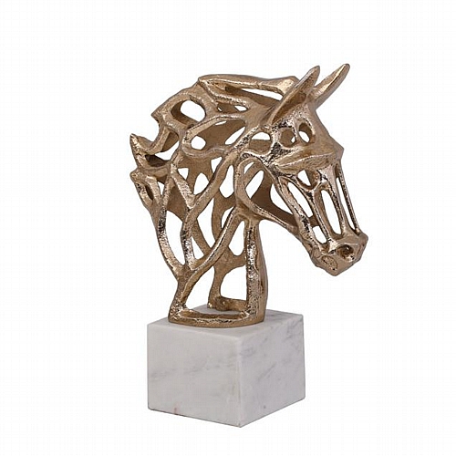 ΕΠΙΤΡΑΠΕΖΙΑ ΔΙΑΚΟΣΜΗΤΙΚΗ ΦΙΓΟΥΡΑ Fylliana Horse ΑΝΤΙΚΕ ΧΡΥΣΟ ΧΡΩΜΑ 24x10x30εκ