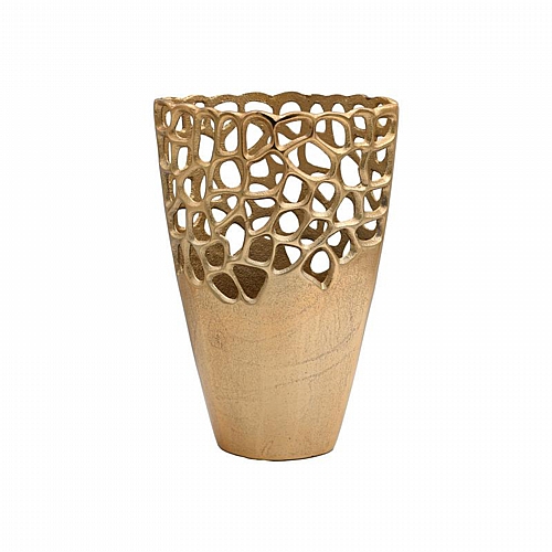 ΜΕΤΑΛΛΙΚΟ ΒΑΖΟ Fylliana FL8852 ΧΡΥΣΟ ΧΡΩΜΑ 21x13x31εκ