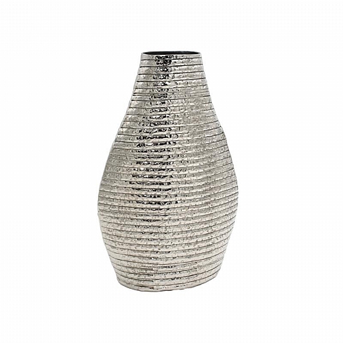 ΜΕΤΑΛΛΙΚΟ ΔΙΑΚΟΣΜΗΤΙΚΟ ΒΑΖΟ Fylliana FL7841 ΑΣΗΜΙ ΧΡΩΜΑ 20x9x31εκ