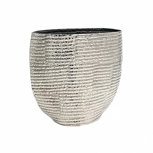 ΜΕΤΑΛΛΙΚΟ ΔΙΑΚΟΣΜΗΤΙΚΟ ΒΑΖΟ Fylliana FL7841 ΑΣΗΜΙ ΧΡΩΜΑ 21x10x21εκ