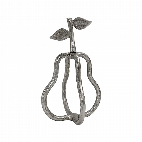 ΕΠΙΤΡΑΠΕΖΙΟ ΔΙΑΚΟΣΜΗΤΙΚΟ ΑΛΟΥΜΙΝΙΟΥ Fylliana Pear FL21109 ΑΣΗΜΙ ΧΡΩΜΑ 15x24εκ