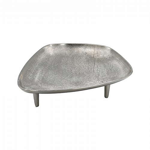 ΜΕΤΑΛΛΙΚΟΣ ΔΙΑΚΟΣΜΗΤΙΚΟΣ ΔΙΣΚΟΣ ΜΕ ΠΟΔΙ Fylliana FL12315 ΑΣΗΜΙ ΧΡΩΜΑ 42x35x7εκ