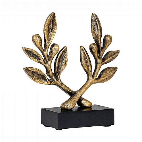 ΜΕΤΑΛΛΙΚΟ ΔΙΑΚΟΣΜΗΤΙΚΟ ΦΥΛΛΟ Fylliana FL76902 ΧΡΥΣΟ ΑΝΤΙΚΕ ΧΡΩΜΑ 18x6x18εκ