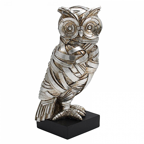 ΕΠΙΤΡΑΠΕΖΙΑ ΔΙΑΚΟΣΜΗΤΙΚΗ ΦΙΓΟΥΡΑ Fylliana FL25090 ΚΟΥΚΟΥΒΑΓΙΑ ΑΣΗΜΙ-ΜΑΥΡΟ ΧΡΩΜΑ 9.5x9.5x22.5εκ